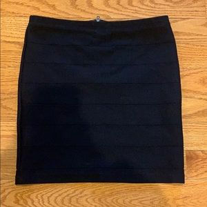 Black mini skirt